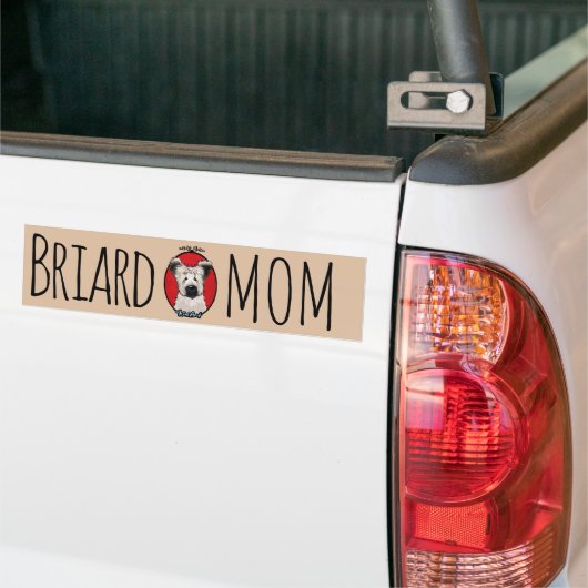 KiniArt Briard Bumpersticker (Op Truck)