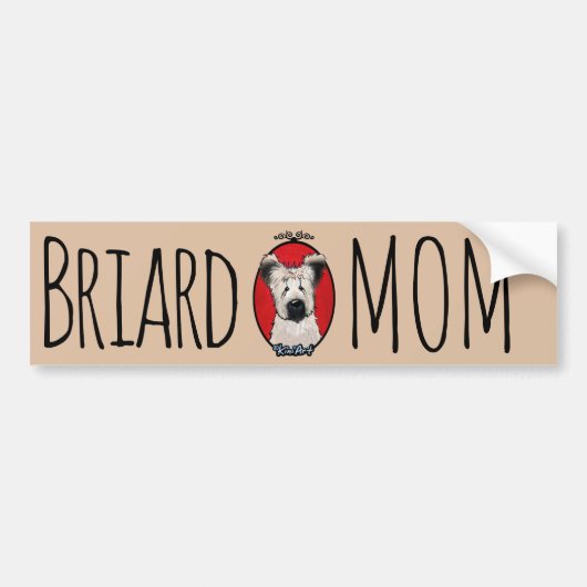 KiniArt Briard Bumpersticker (Voorkant)