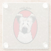 KiniArt Briard Glazen Onderzetter (Achterkant)