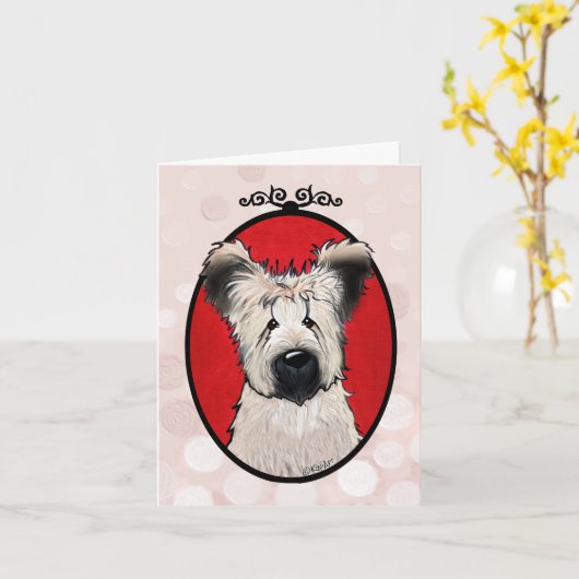 KiniArt Briard Kaart (Gele Bloem)