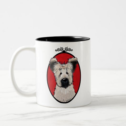 KiniArt Briard Mok met tweetone koffie (Links)