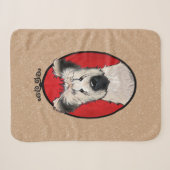 KiniArt Briard Sherpa Blanket Deken (Voorkant (horizontaal))