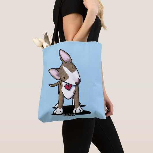 KiniArt Brindle Bull Terrier Tote Bag (Dichtbij)