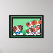 KiniArt Brittany Dogs Art Canvas Afdruk (Voorkant)