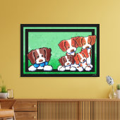 KiniArt Brittany Dogs Art Canvas Afdruk (Insitu (Woonkamer))