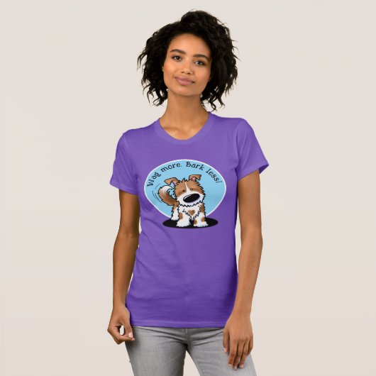 KiniArt Bruine Witte Hond T-shirt (Voorkant volledig)