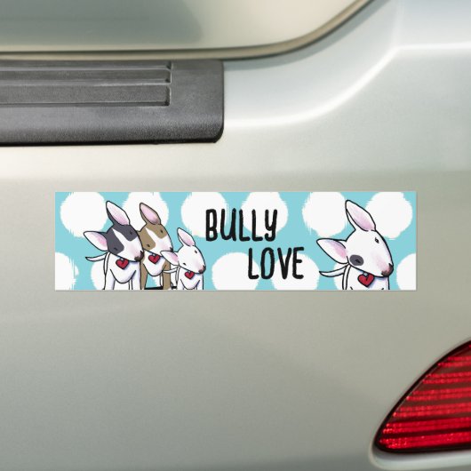 KiniArt Bull Terrier Bumpersticker (Op auto)