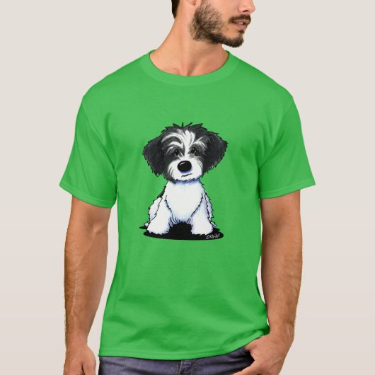 KiniArt BW Parti Havanese T-Shirt (Voorkant)