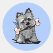 KiniArt Cairn Bone Appetit Stickers (Voorkant)