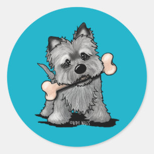 KiniArt Cairn Bone Appetit Stickers