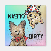 KiniArt Cairn Clean Dirty Dishwasher Magnet (Voorkant)