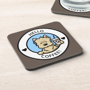 KiniArt Cairn Coffee Lover Hard plastic onderzette Bier Onderzetter
