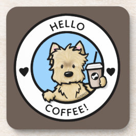 KiniArt Cairn Coffee Lover Hard plastic onderzette Bier Onderzetter