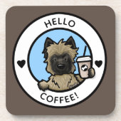 KiniArt Cairn Coffee Lover Hard plastic onderzette Bier Onderzetter (Voorkant)