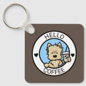 KiniArt Cairn Coffee Lover Sleutelhanger (Voorkant)