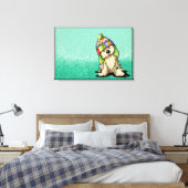 KiniArt Cairn Terrier Art Canvas Afdruk (Insitu (Slaapkamer))