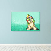 KiniArt Cairn Terrier Art Canvas Afdruk (Insitu (Houten vloer))