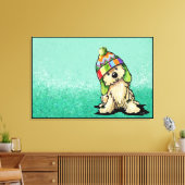 KiniArt Cairn Terrier Art Canvas Afdruk (Insitu (Woonkamer))