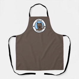 KiniArt Cairn Terrier Coffee All-Over Print Apron Schort