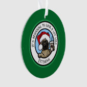 KiniArt Cairn Terrier Coffee Kerstmis Ornament (voorkant)