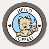 KiniArt Cairn Terrier Coffee Stickers (Voorkant)