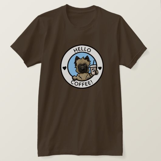 KiniArt Cairn Terrier Coffee T-Shirt (Design voorkant)