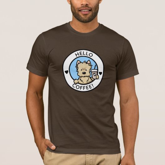 KiniArt Cairn Terrier Coffee T-shirt (Voorkant)