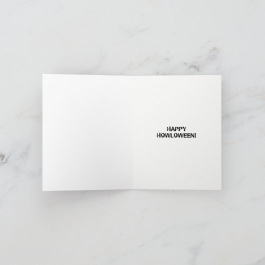 KiniArt Cairn Terrier Halloween Kaart (Binnen)