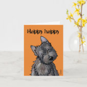 KiniArt Cairn Terrier Halloween Kaart (Gele Bloem)