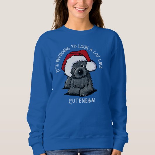 KiniArt Cairn Terrier Kerst T-shirt (Voorkant)