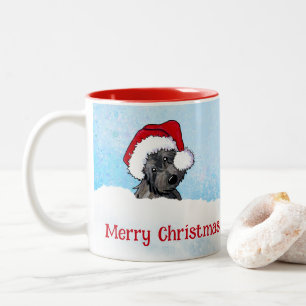 KiniArt Cairn Terrier Kerst Tweekleurige Koffiemok