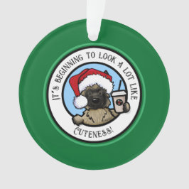 KiniArt Cairn Terrier Koffie Kerstmis Ornament