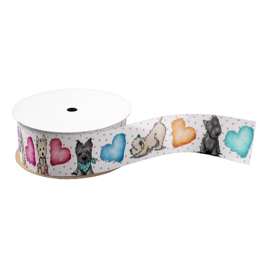 KiniArt™ Cairn Terrier Puppy Love Grosgrain Lint (Spoel)