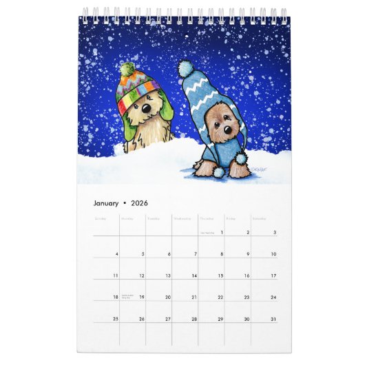 KiniArt Cairn Terrier Small Calendar Kalender (Jan 2026)
