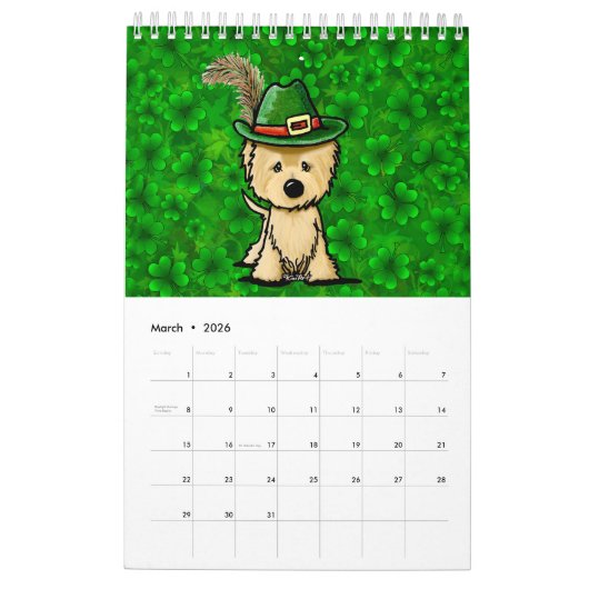 KiniArt Cairn Terrier Small Calendar Kalender (Mar 2026)