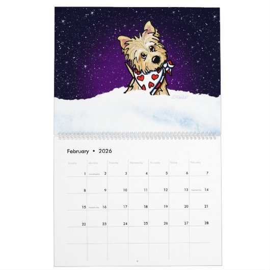 KiniArt Cairn Terriers Agenda Kalender (Feb 2026)