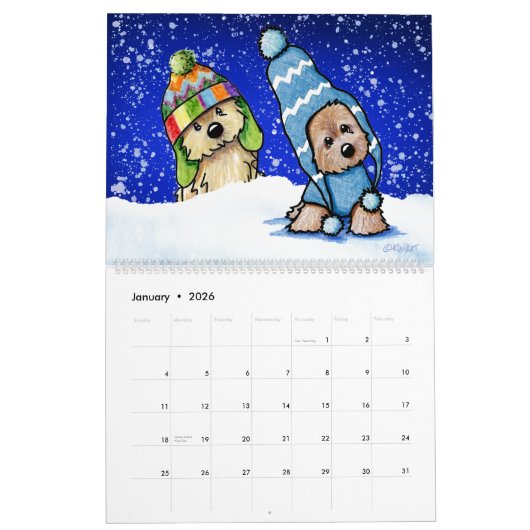 KiniArt Cairn Terriers Agenda Kalender (Jan 2026)