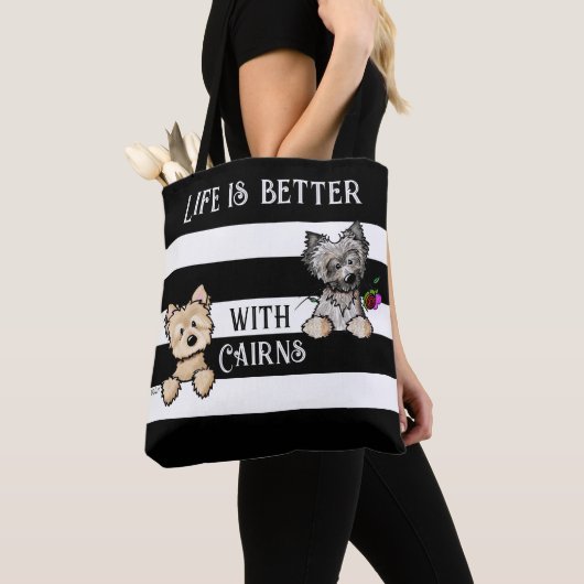 KiniArt Cairn Terriers Canvas tas (Dichtbij)