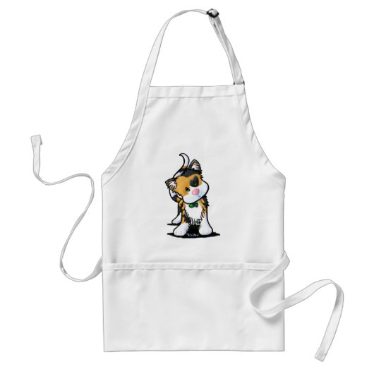 KiniArt Calico Kitten Volwassen Schort (Voorkant)