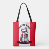 KiniArt Canadese Westie Superheld Tote Bag (Achterkant)