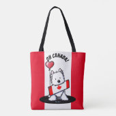 KiniArt Canadian Westie Canvas tas (Achterkant)
