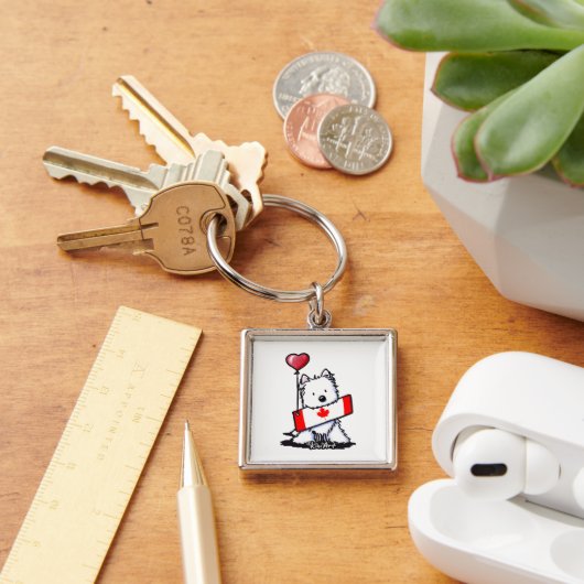 KiniArt Canadian Westie Sleutelhanger (Bureau)