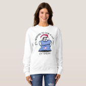 KiniArt Cat KerstSweatshirt Trui (Voorkant volledig)