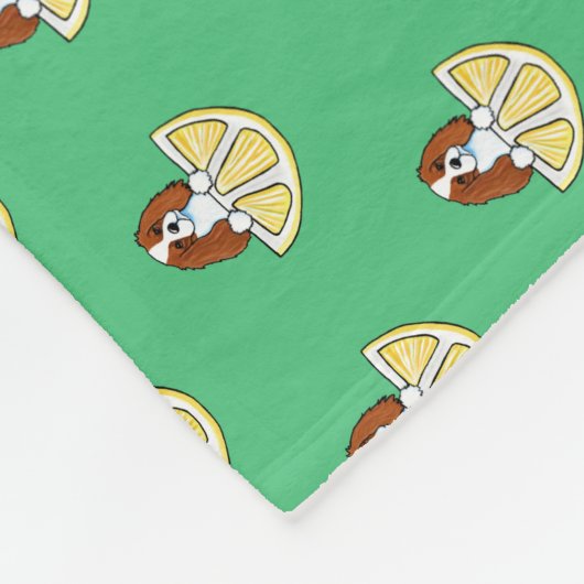 KiniArt Cavalier Life Lemons Fleece Blanket Deken (Hoek)