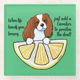 KiniArt Cavalier Life Lemons Glass Onderzetter