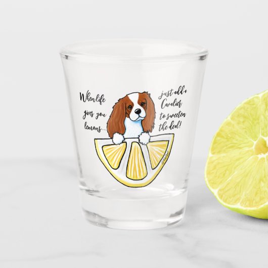 KiniArt Cavalier Life Lemons Shot Glass Glas (Voorkant)