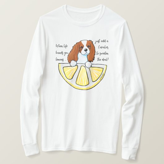 KiniArt Cavalier Life Lemons T-shirt (Design voorkant)