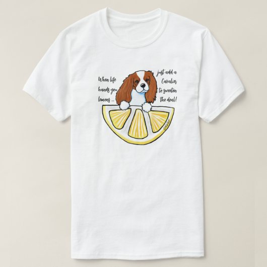 KiniArt Cavalier Life Lemons T-shirt (Design voorkant)