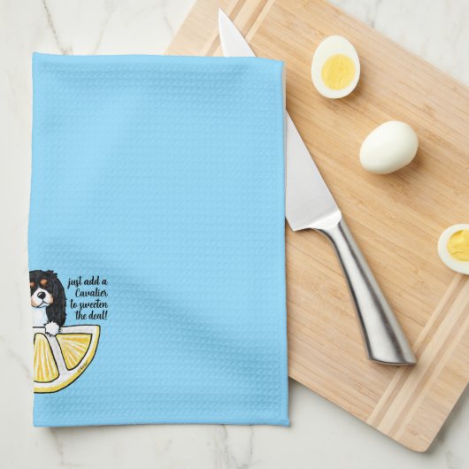 KiniArt Cavalier Life Lemons Theedoek (Quarter Fold)