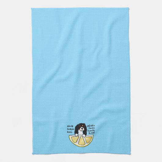 KiniArt Cavalier Life Lemons Theedoek (Verticaal)